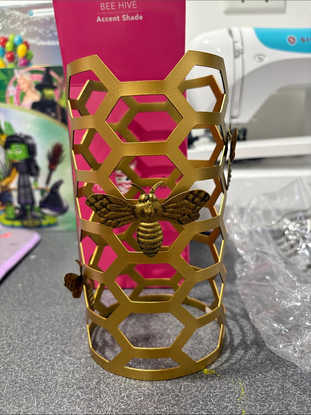 Pink Zebra Accent Shade - Bee Hive
